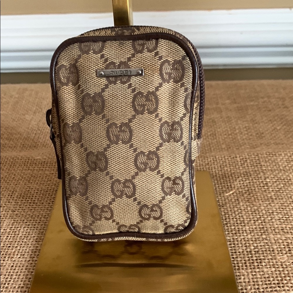Gucci Brown Monogram pouch